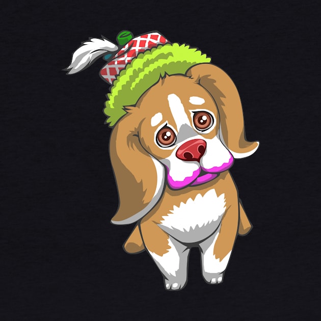 Halloween Beagle Dog Clown by ScottsRed